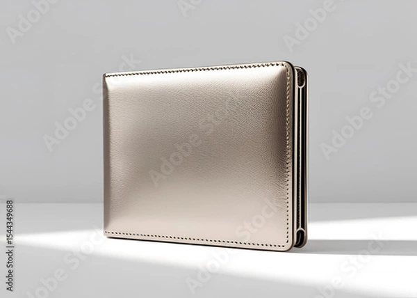 Fototapeta Flat elegant metallic wallet 