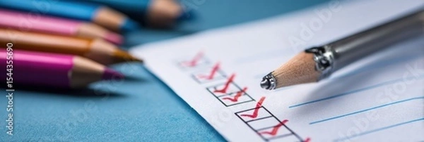 Fototapeta Important Checklist of Five Symptoms That Should Not Be Ignored for Better Health and Wellness Management