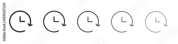 Obraz Time forward icon black and white vector sign