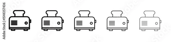 Obraz toaster icon black and white vector sign