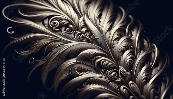 Obraz Feathered Metal Metal with a soft feather like texture that rust