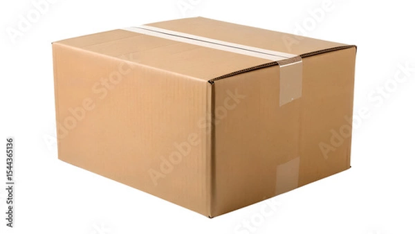 Fototapeta cardboard box isolated on transparent background