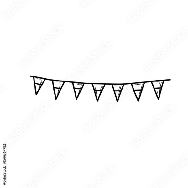 Obraz hand drawn flag decoration