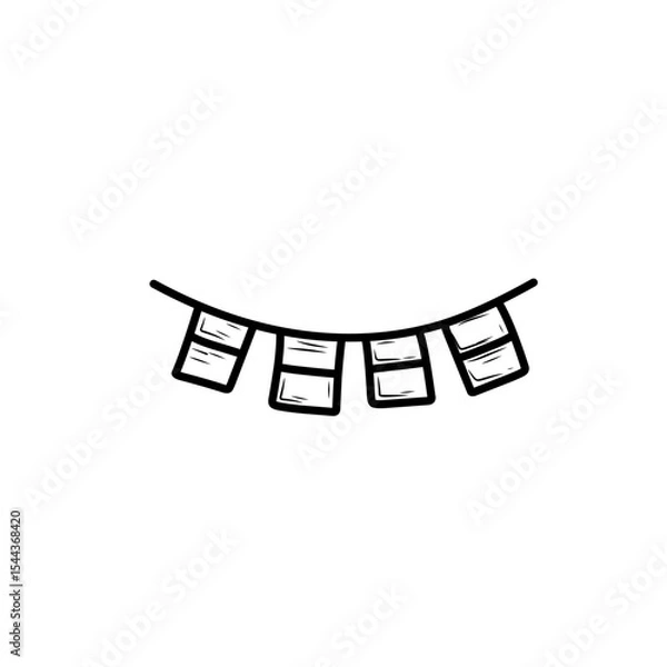 Obraz hand drawn flag decoration