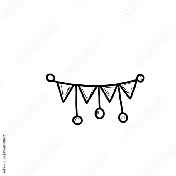 Obraz hand drawn flag decoration