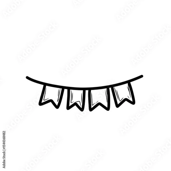 Obraz hand drawn flag decoration