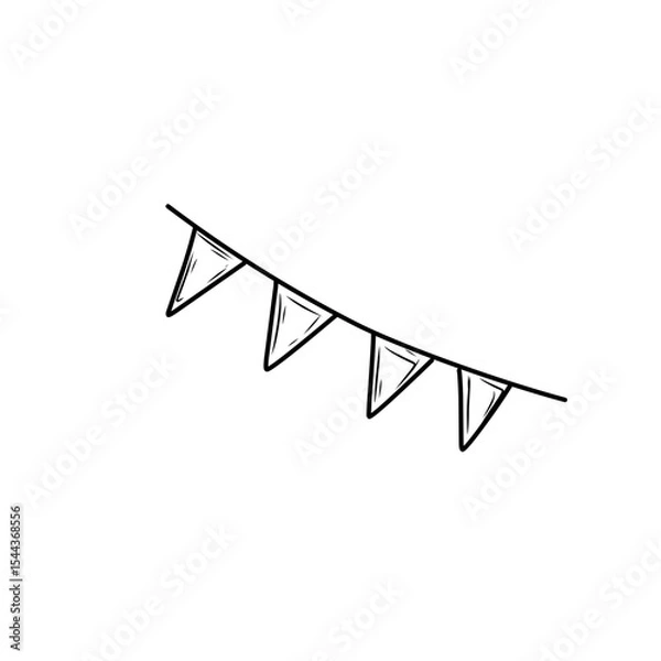 Obraz hand drawn flag decoration
