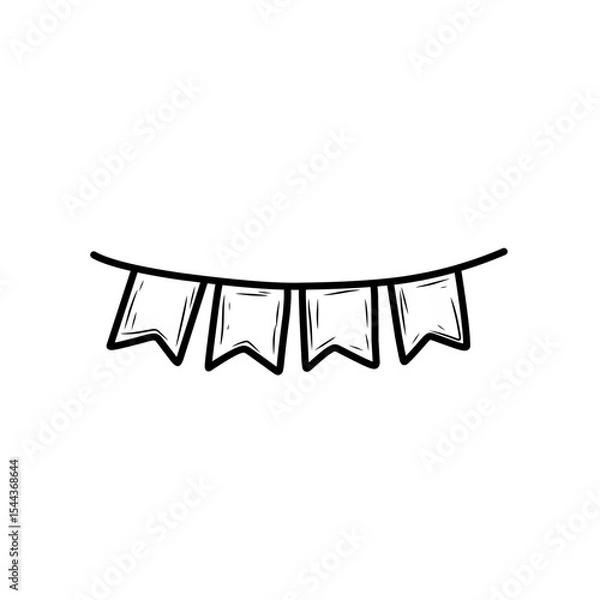 Obraz hand drawn flag decoration