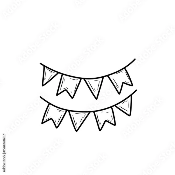 Obraz hand drawn flag decoration