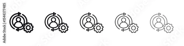 Fototapeta Customer retention icon vector outline set illustration sign
