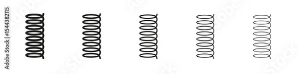 Obraz Flexible spring icon vector outline set illustration sign