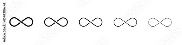 Obraz Infinity icon vector outline set illustration sign