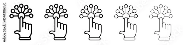 Obraz Interactive icon vector outline set illustration sign