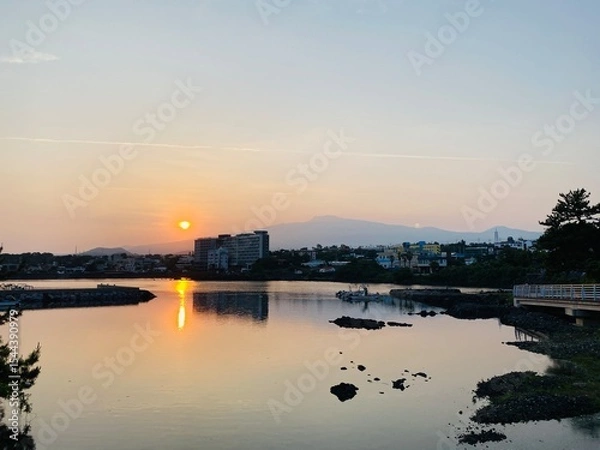 Fototapeta 한라산과 노을