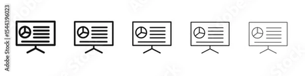 Obraz Presentation icon vector outline set illustration sign