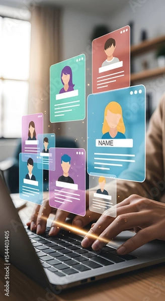 Fototapeta Innovative Digital Profile Management System for Enhanced User Experience