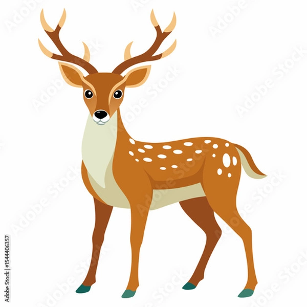 Obraz Deer on white background




