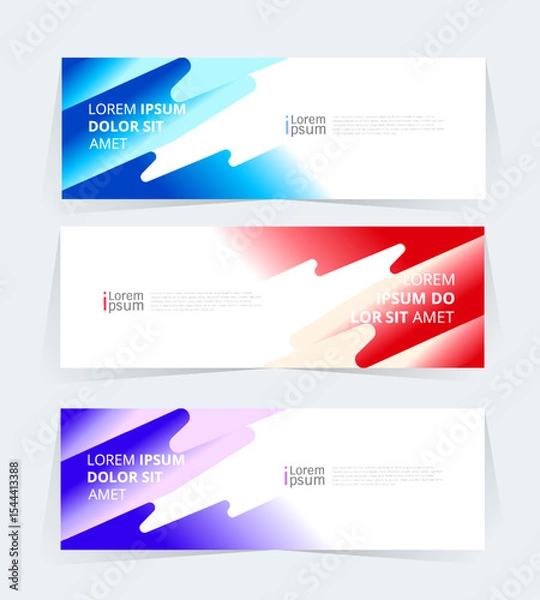 Obraz Geometric banner design with Vector presentation template.