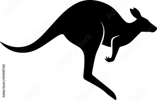 Obraz Leaping Kangaroo Silhouette