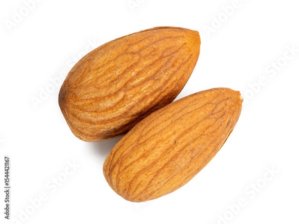 Obraz The High-resolution photo of almonds taken with a focus stacking technique.