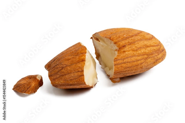 Obraz The High-resolution photo of almonds taken with a focus stacking technique.