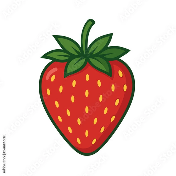 Obraz strawberry fruit vector illustration