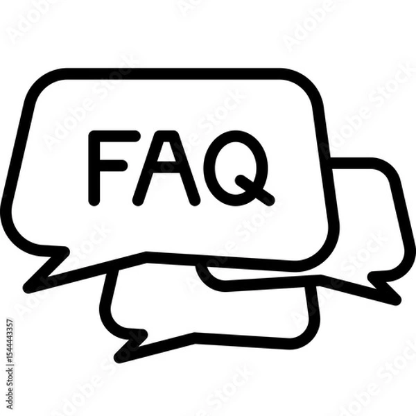 Fototapeta FAQ Line Icon