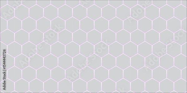 Obraz Seamless pink geometric pattern with striped hexagonal design and modern vector texture