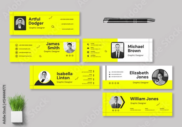 Fototapeta Email Signature Template Layout