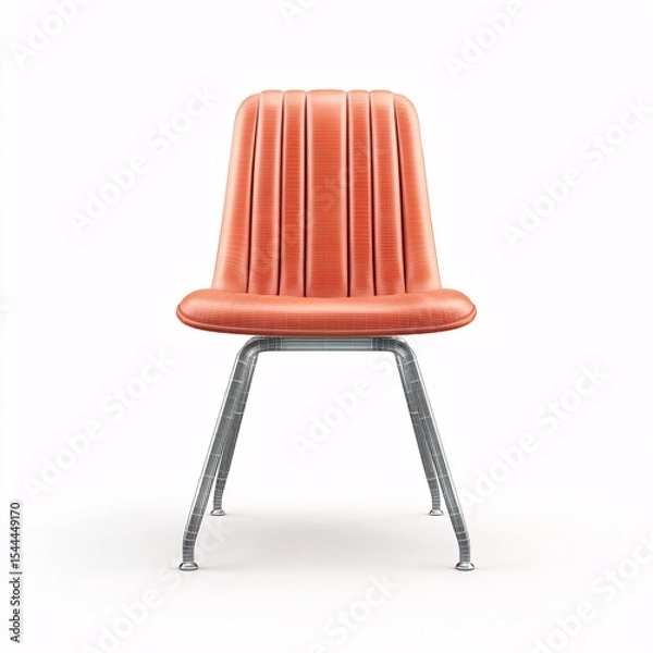 Obraz 3D realistic chair, modern design, isolated on a white background for clarity