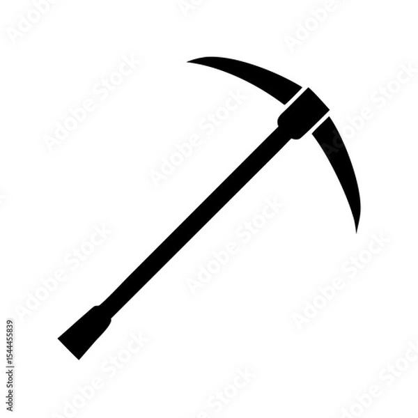 Obraz Shovel Icon Classic Digging Shovel Shape Vector Silhouette Flat Icon Design