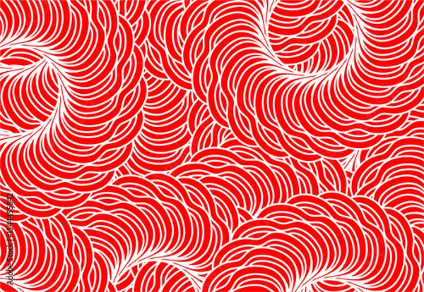 Fototapeta Flower design background, pattern background, design of flowers art vector , flowers texture background , lines design background , round shape background in light red