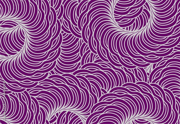 Fototapeta Flower design background, pattern background, design of flowers art vector , flowers texture background , lines design background , round shape background in purple 