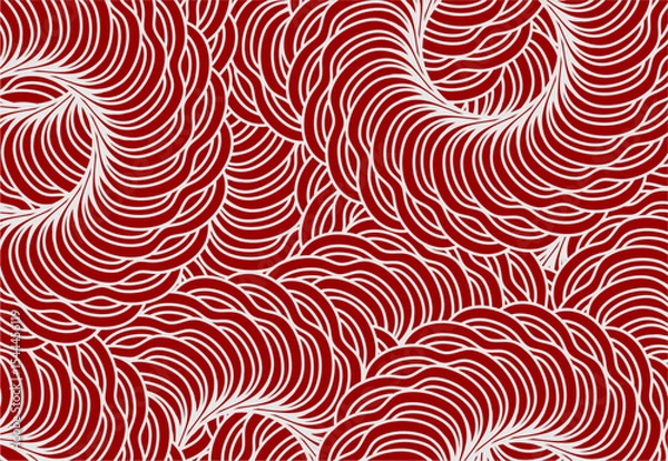 Fototapeta Flower design background, pattern background, design of flowers art vector , flowers texture background , lines design background , round shape background in red