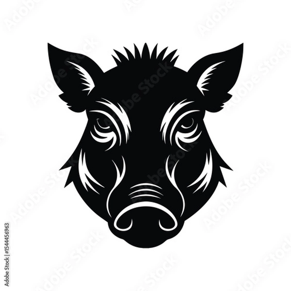 Fototapeta pig head vector illustration