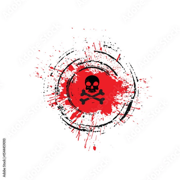 Fototapeta danger warning sign vector	