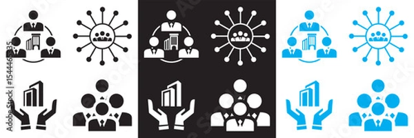Fototapeta Icons for corporate.  Vector for websites, mobile interfaces, presentations, banner, visual branding etc. Vector illustration. isolated on white and black background. EPS 10