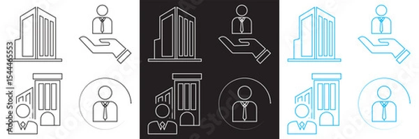 Fototapeta Icons for corporate.  Vector for websites, mobile interfaces, presentations, banner, visual branding etc. Vector illustration. isolated on white and black background. EPS 10