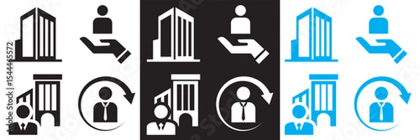 Fototapeta Icons for corporate.  Vector for websites, mobile interfaces, presentations, banner, visual branding etc. Vector illustration. isolated on white and black background. EPS 10