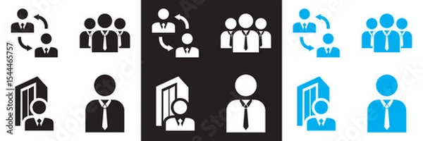 Fototapeta Icons for corporate.  Vector for websites, mobile interfaces, presentations, banner, visual branding etc. Vector illustration. isolated on white and black background. EPS 10