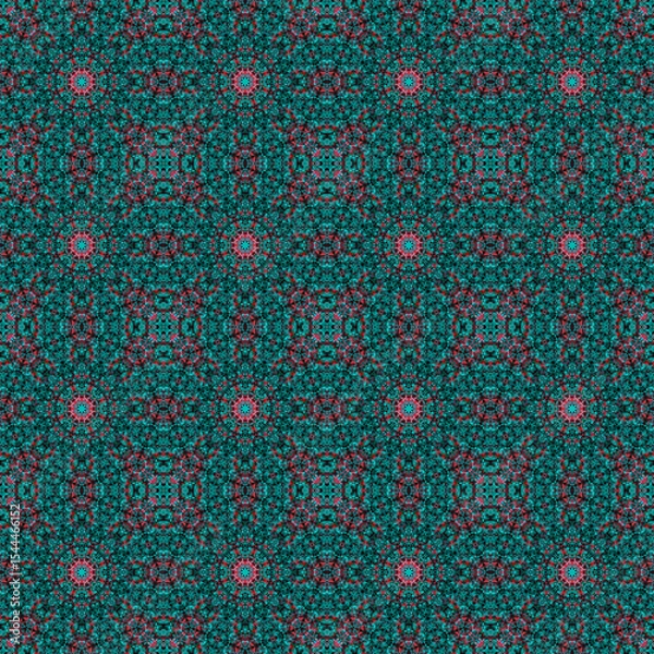 Fototapeta Complex geometric seamless pattern with intersections for design, web, print, batik.