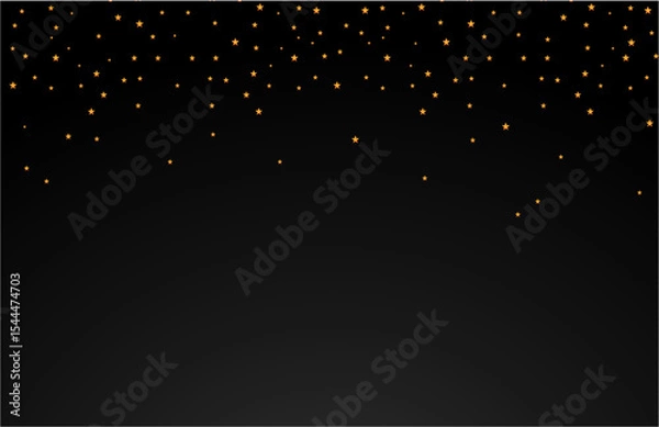 Fototapeta Sky background,Gold coloured stars vector seamless pattern background, golden stars texture background ,stars shapes background, black coloured gradient background	