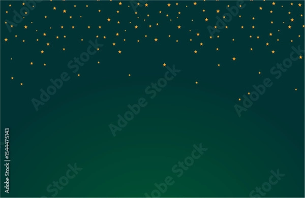 Fototapeta Sky background,Gold coloured stars vector seamless pattern background, golden stars texture background ,stars shapes background,dark green coloured gradient background	