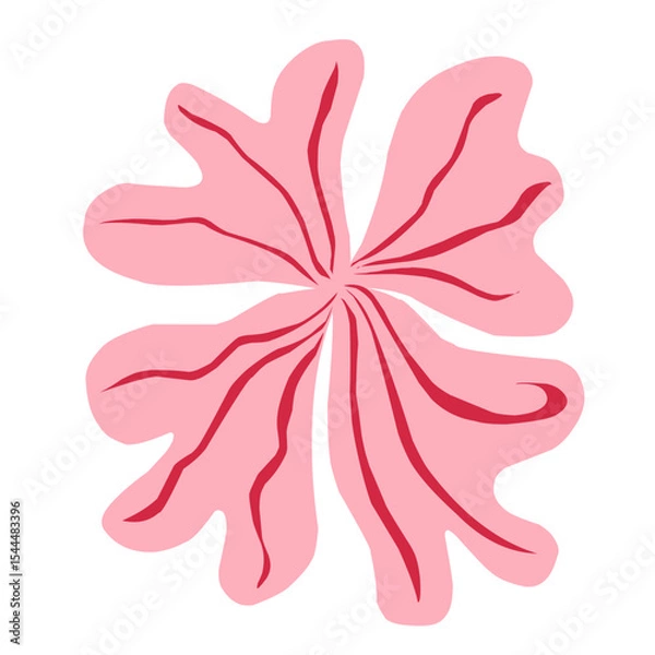 Fototapeta abstract flower vector illustration in transparent background