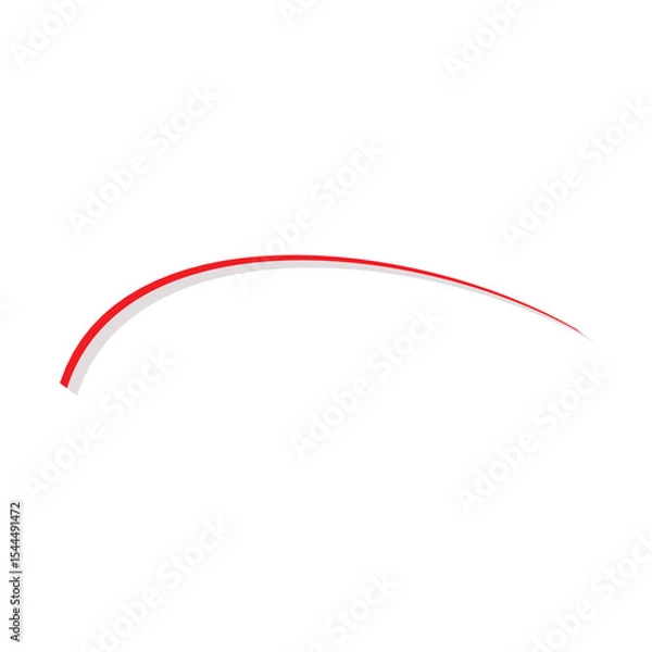 Obraz red ribbon on white background