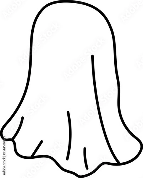 Obraz Minimalist ghost outline resembling a sheet with no face
