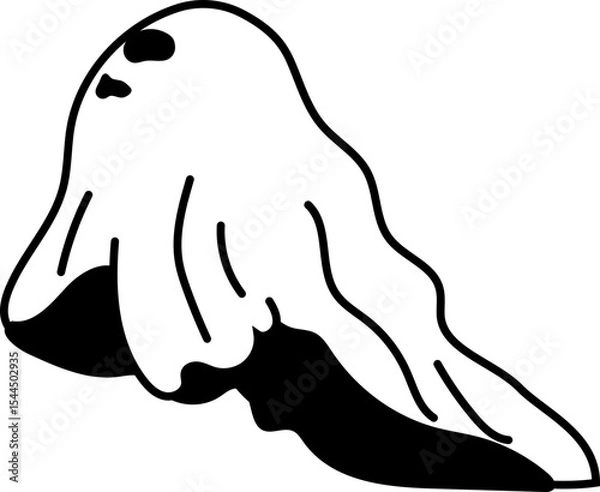 Obraz Haunted ghost with long body, perfect for Halloween