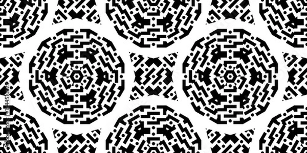 Fototapeta Seamless Transparent Art Deco Geometric Pattern for Background Layout Template