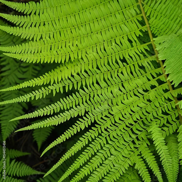 Fototapeta Detailed Close Up Of Fern Pteridium Aquilinum Frond Showcasing Frond Shape and Spore Sacs In A Natural Green Botanical Environment Perfect For Decoration