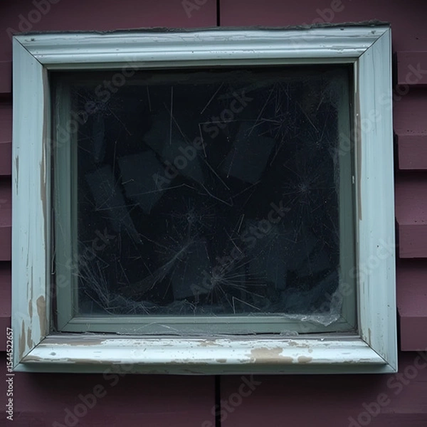 Fototapeta A close-up shot of a dirty window, ideal for use in scenes depicting neglect or disrepair